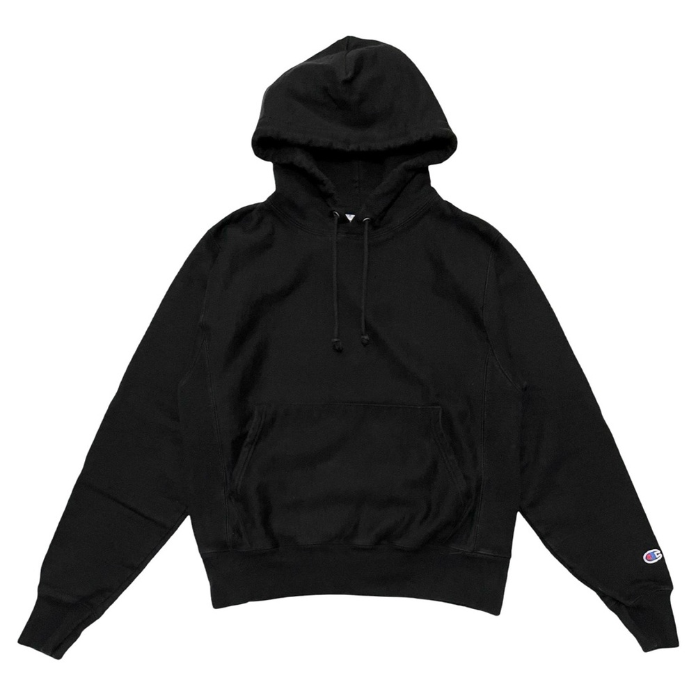CHAMPION REVERSE WEAVE BLACK HOODIE